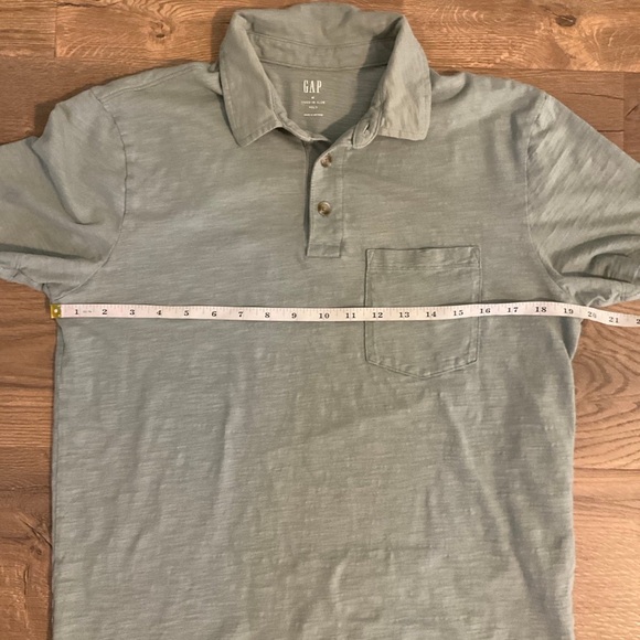 Men’s Gap Lived In Slub Polo in moss green, M - Picture 4 of 6
